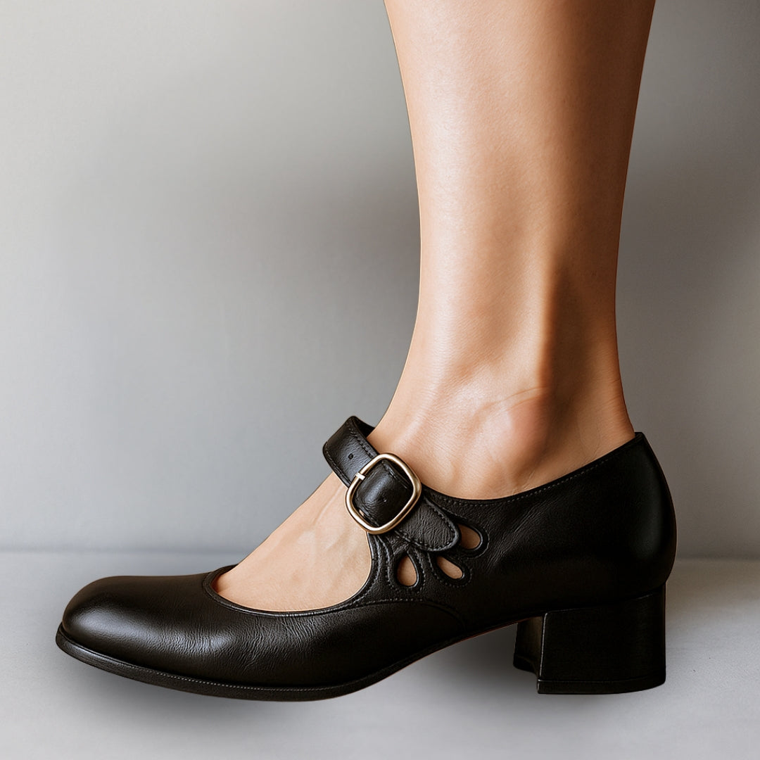 Marden™ | Women's Leather Heeled Mary Janes