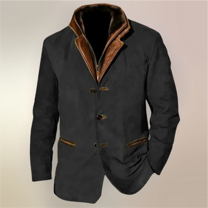 James™ | Men's Suede Button-Front Relaxed-Fit Vintage Jacket