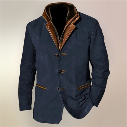 James™ | Men's Suede Button-Front Relaxed-Fit Vintage Jacket