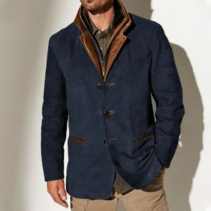 James™ | Men's Suede Button-Front Relaxed-Fit Vintage Jacket
