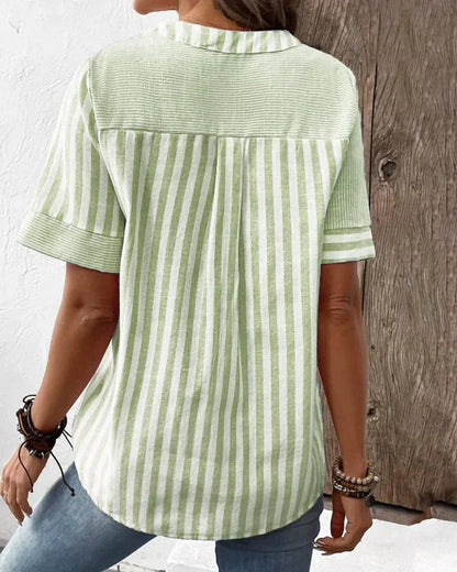ANYA STRIPED BLOUSE