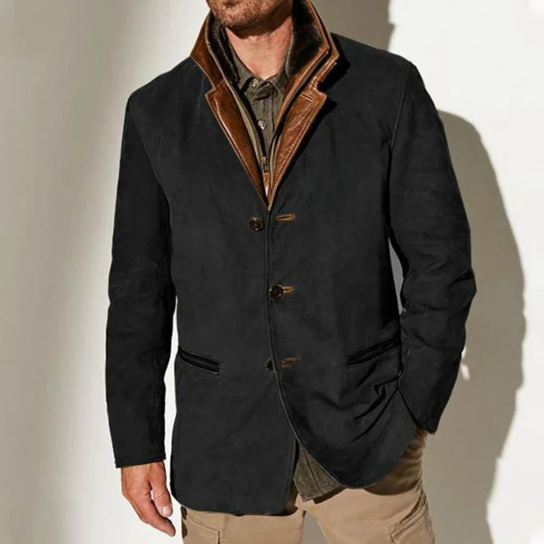 James™ | Men's Suede Button-Front Relaxed-Fit Vintage Jacket