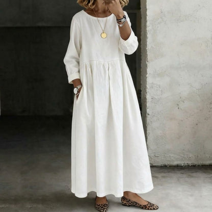 Jane | Vintage Denim-Look Maxi Dress