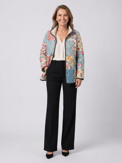 Floral Patchwork Quilted Jacket