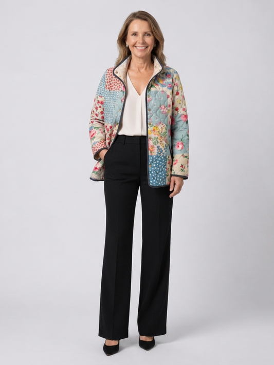 Floral Patchwork Quilted Jacket