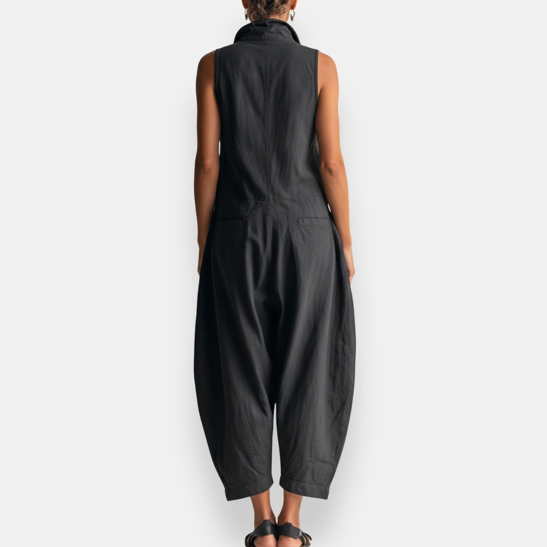 Helen™ | Sleeveless Linen Jumpsuit