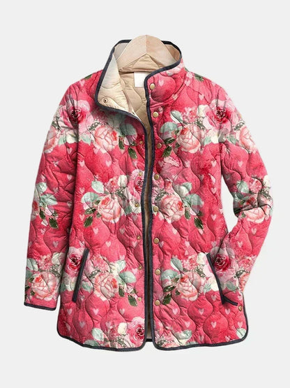 Raspberry Rose Quilted Jacket