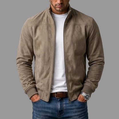 Johnstone™ | Suede Bomber Jacket
