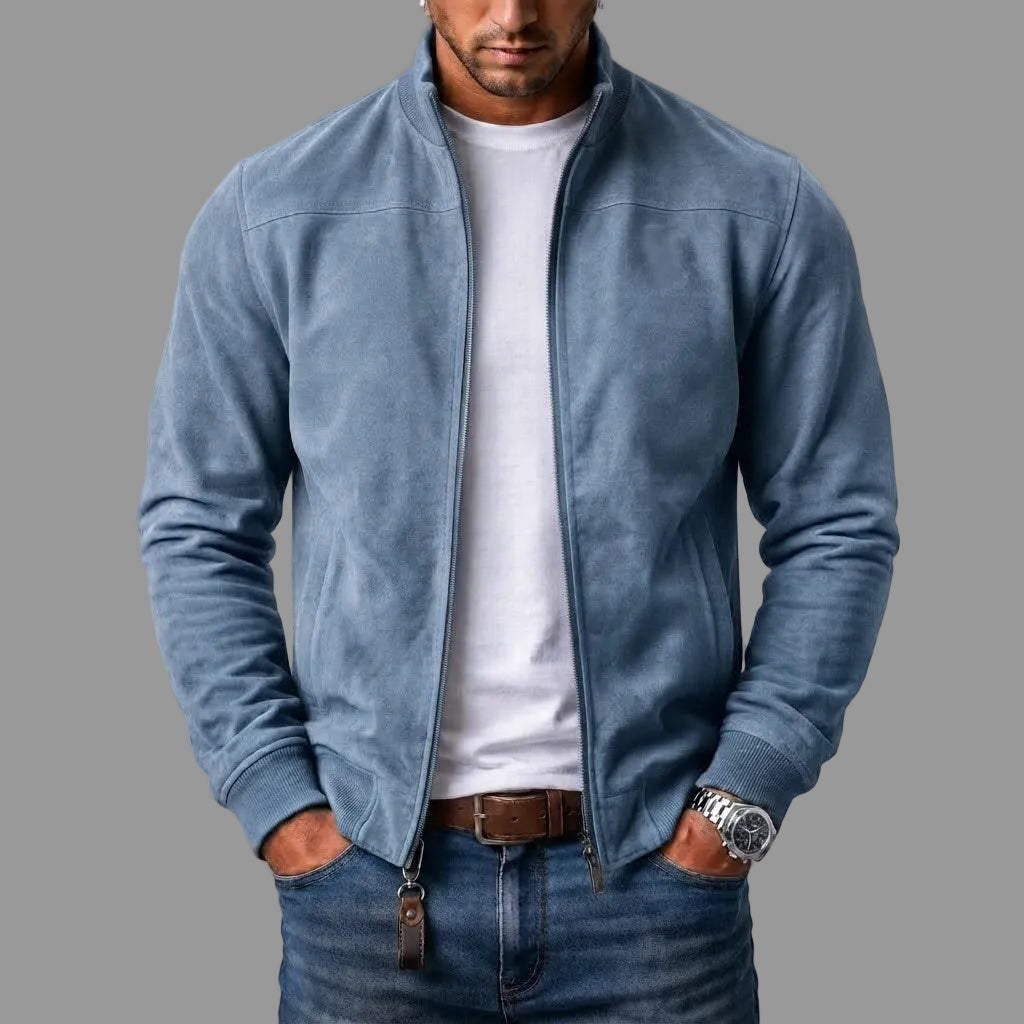 Johnstone™ | Suede Bomber Jacket