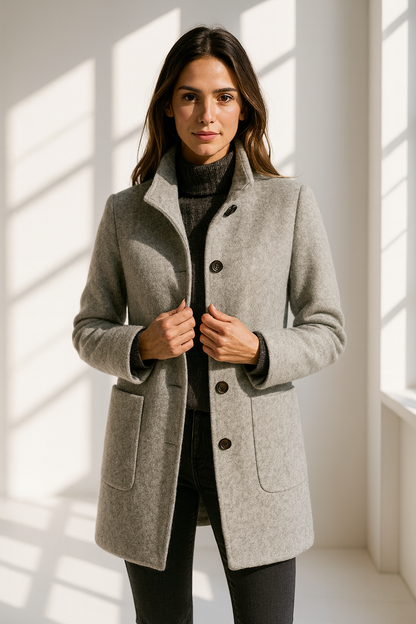 Victoria | Warm, Elegant Coat with a Cosy High Collar