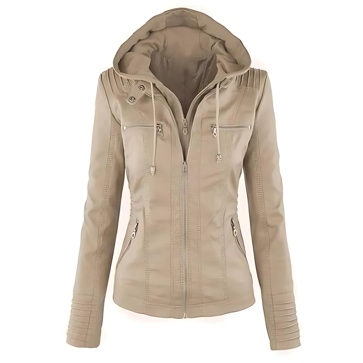 Emmy | Lightweight mid-season jacket with Removable Hood and Zip Detail