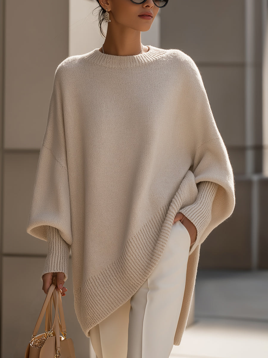 Leona™ | Oversized Drape Knit Sweater