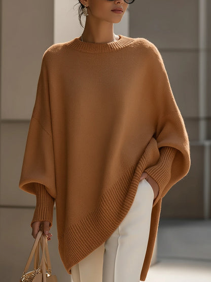 Leona™ | Oversized Drape Knit Sweater