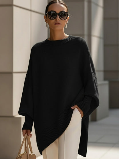 Leona™ | Oversized Drape Knit Sweater