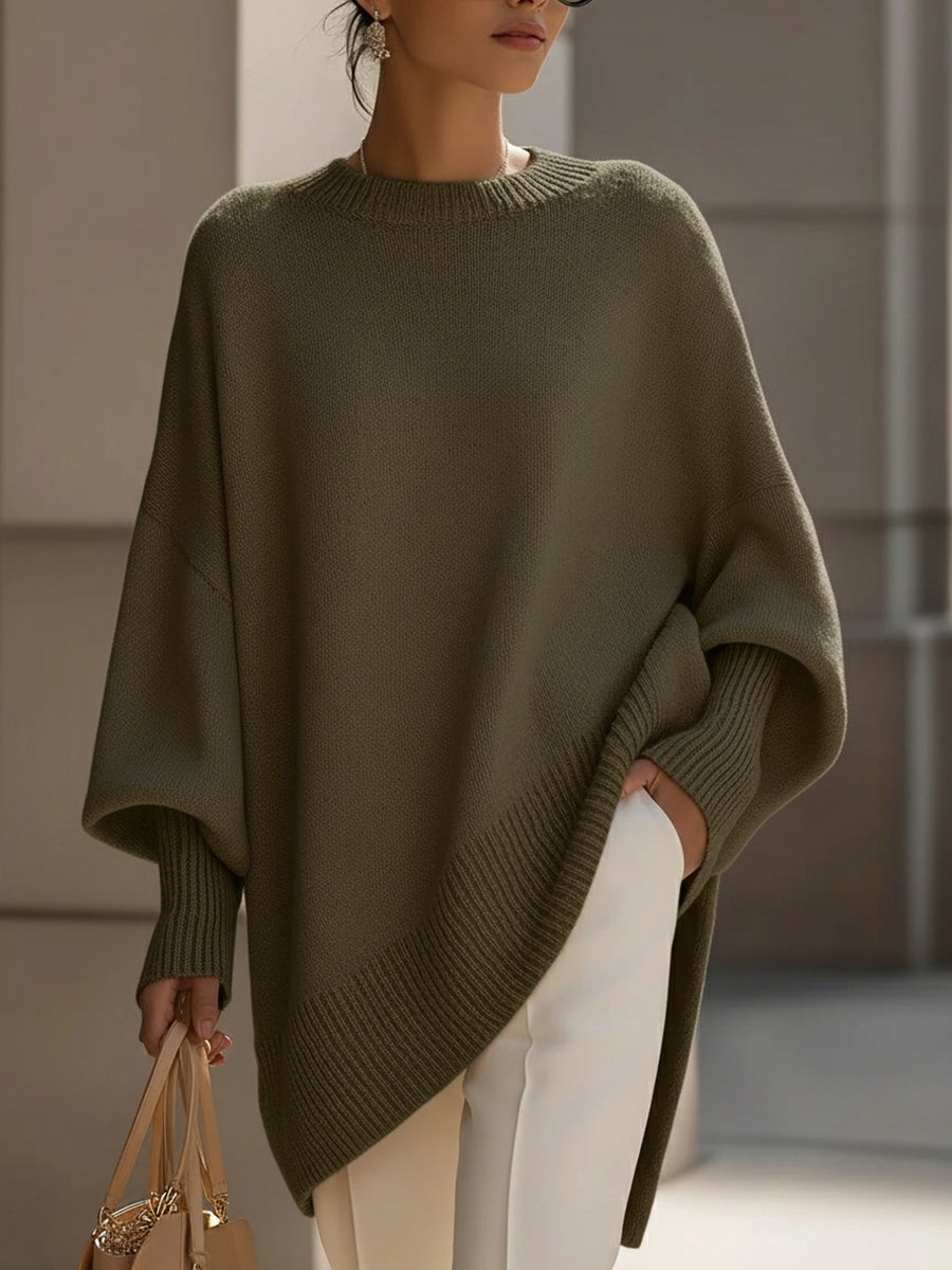Leona™ | Oversized Drape Knit Sweater