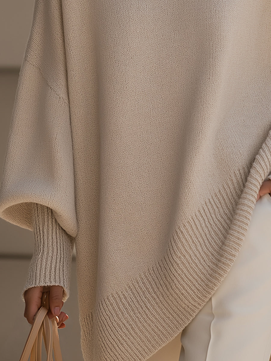 Leona™ | Oversized Drape Knit Sweater