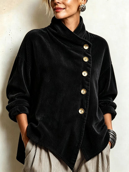 Shorna™ | Corduroy Ribbed turtleneck sweater