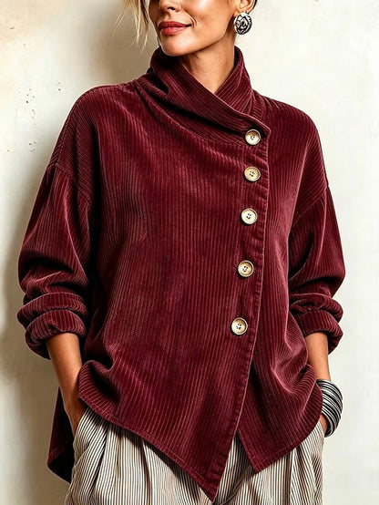 Shorna™ | Corduroy Ribbed turtleneck sweater