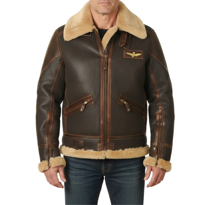 Kevin™ |Harrington Oxford Leather Pilot Aviator Jacket