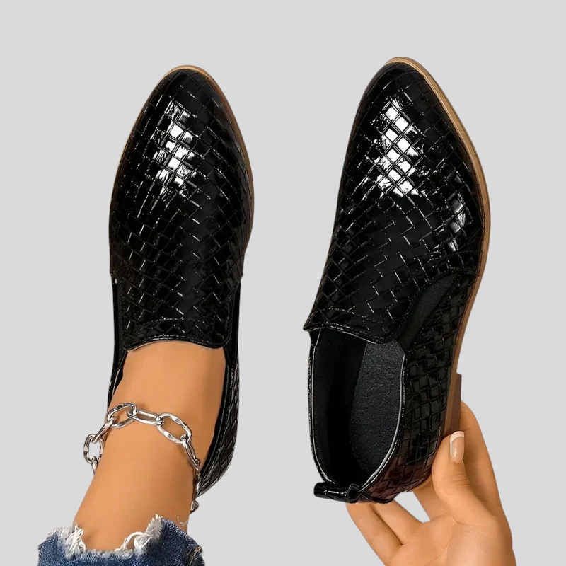 Éliane™ | Braided Orthopaedic Ankle Boots with Block Heel