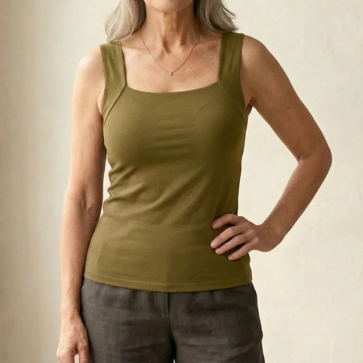 Carolyn™ | Built In Comfort Bra Tanktop