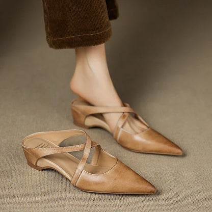 Goldie Leather Mules