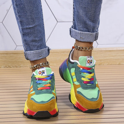 Marden™ Roxy | Comfort Colored Rainbow Sneakers
