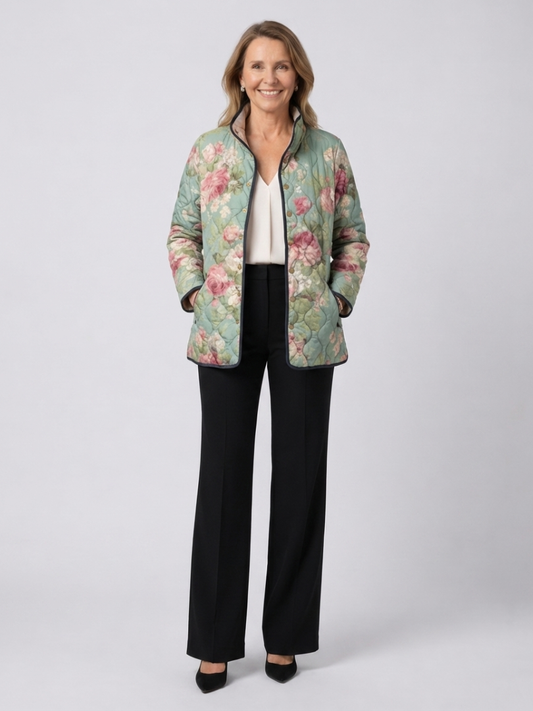 Sage Rose Quilted Jacket