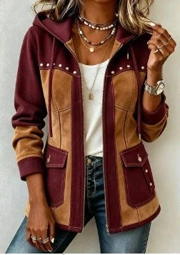 Marden™ | Jenny Women's Two-Tone Hooded Jacket