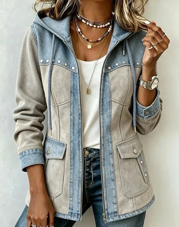 Marden™ | Jenny Women's Two-Tone Hooded Jacket