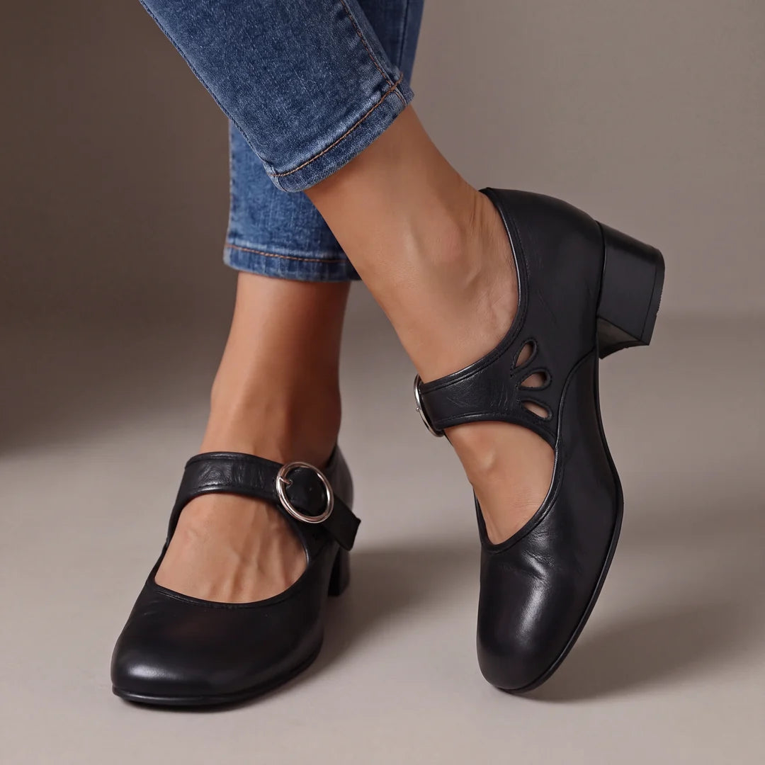 Marden™ | Women's Leather Heeled Mary Janes