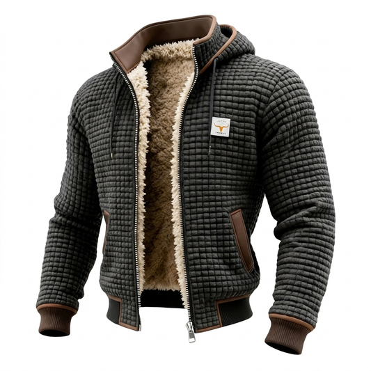 Roberto™ | Retro Sherpa-Lined Winter Fleece Jacket