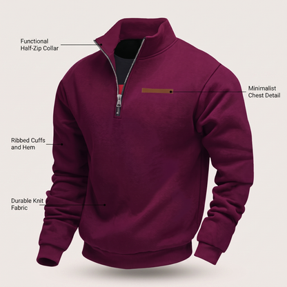 Lincoln™ | Men's Fleece Lined Pullover Sweatshirt – Relaxed Everyday Mens Jumper