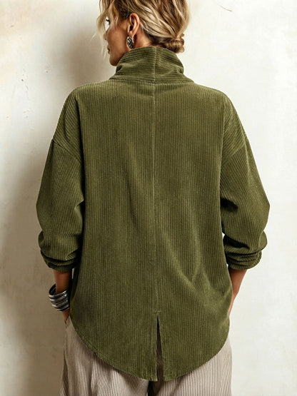 Shorna™ | Corduroy Ribbed turtleneck sweater