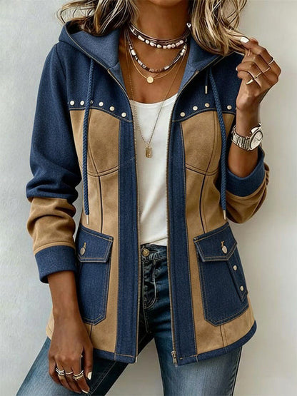 Marden™ | Jenny Women's Two-Tone Hooded Jacket