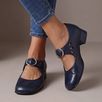 Marden™ | Women's Leather Heeled Mary Janes