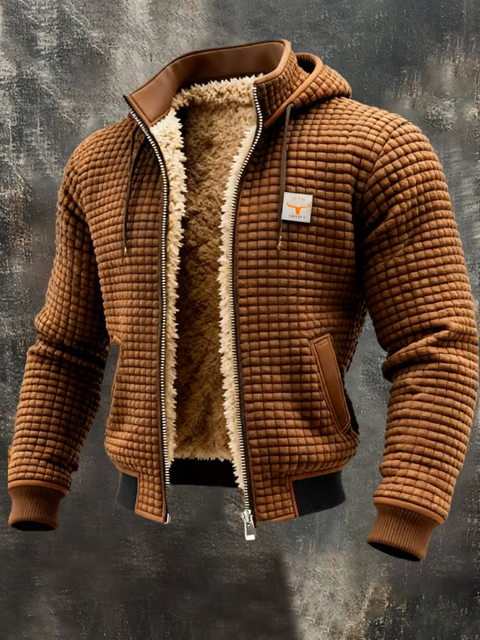 Roberto™ | Retro Sherpa-Lined Winter Fleece Jacket