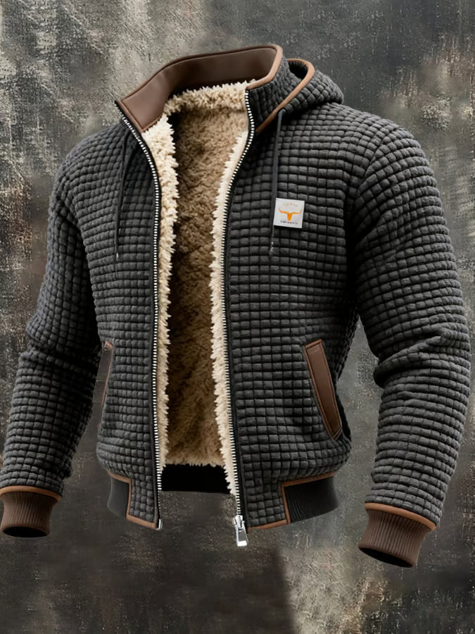 Roberto™ | Retro Sherpa-Lined Winter Fleece Jacket