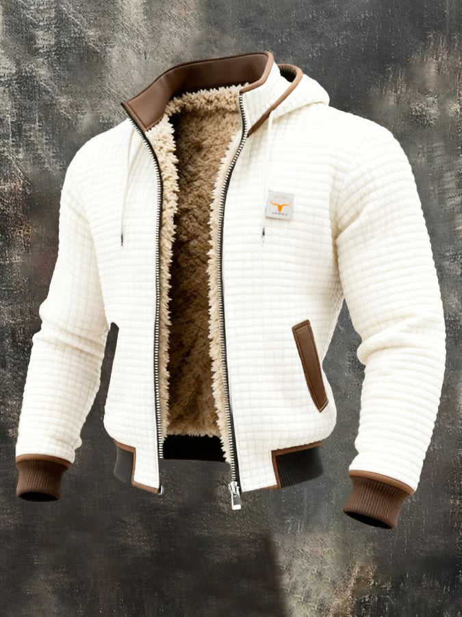 Roberto™ | Retro Sherpa-Lined Winter Fleece Jacket