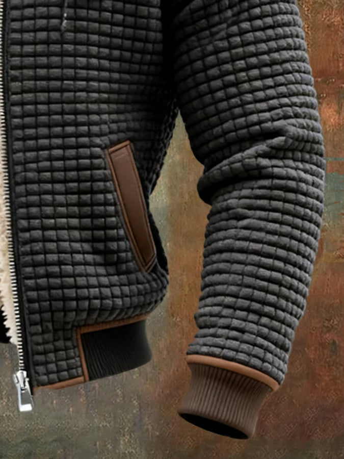 Roberto™ | Retro Sherpa-Lined Winter Fleece Jacket