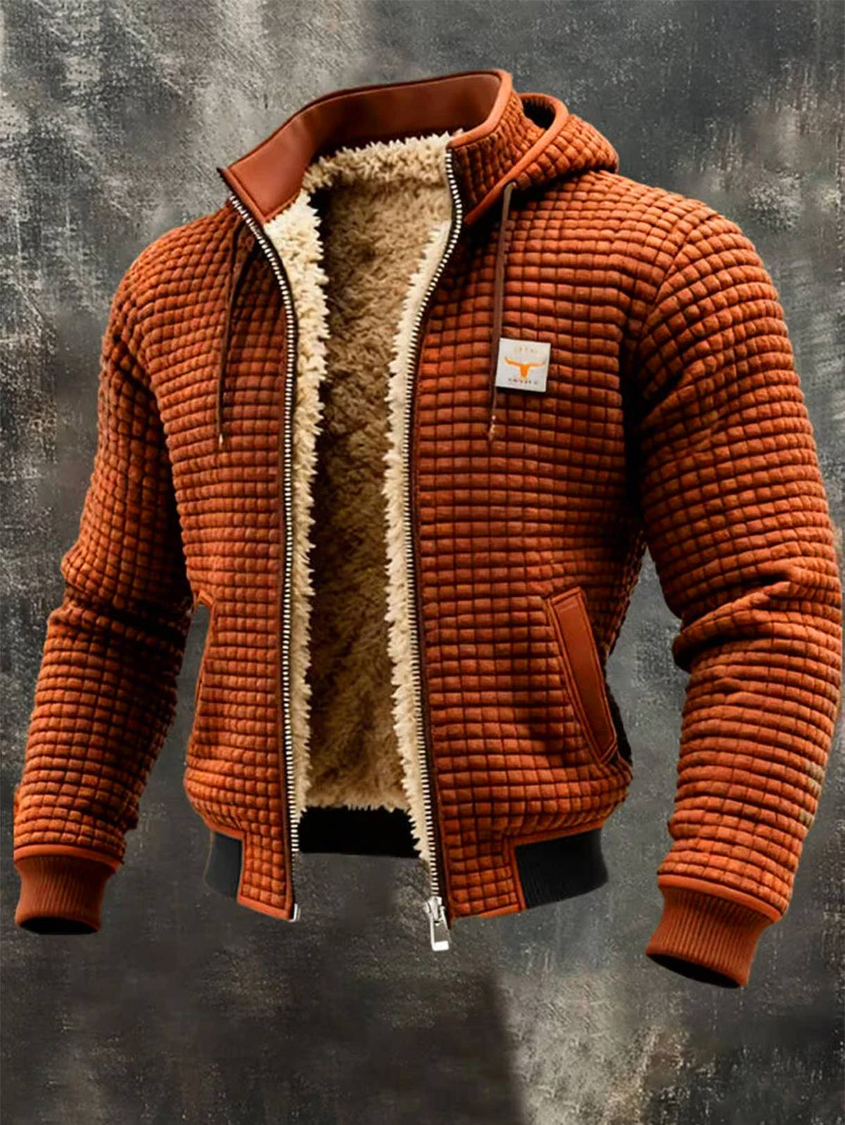 Roberto™ | Retro Sherpa-Lined Winter Fleece Jacket