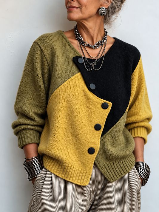 Sheila™ | Cozy Asymmetrical Knit Sweater