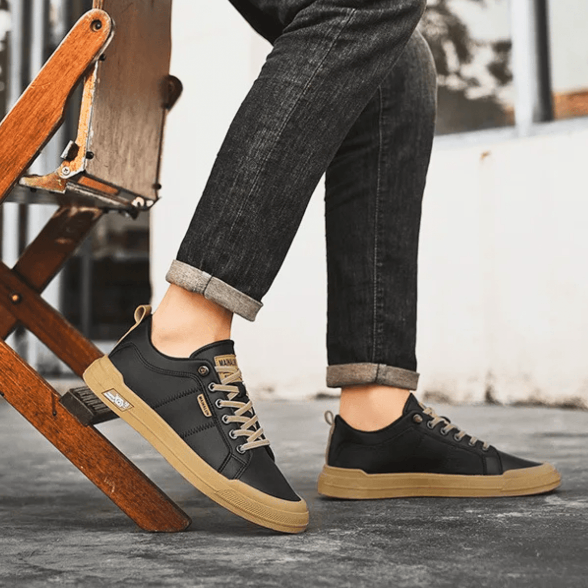 HARRINGTON LEATHER TRAINERS
