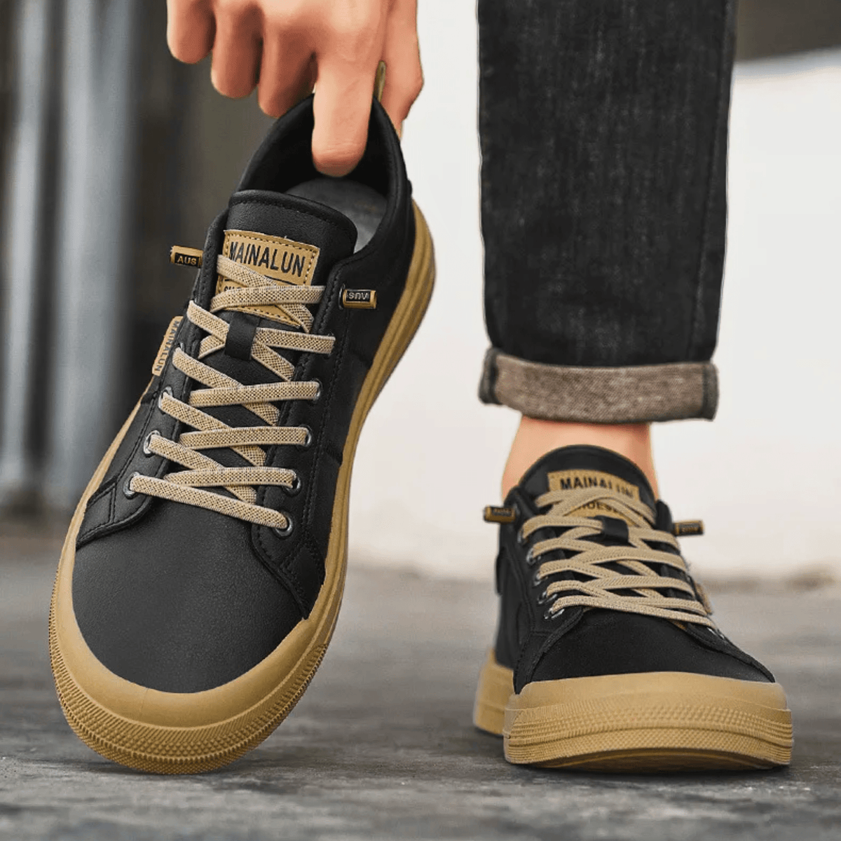 HARRINGTON LEATHER TRAINERS